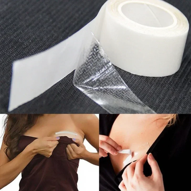 Body Tape Double Sided Body Tape Self-Adhesive Bra Clothes Dress Shirt Secret Sticker Clear Lingerie Tape Anti-naked Invisible Chest Patch