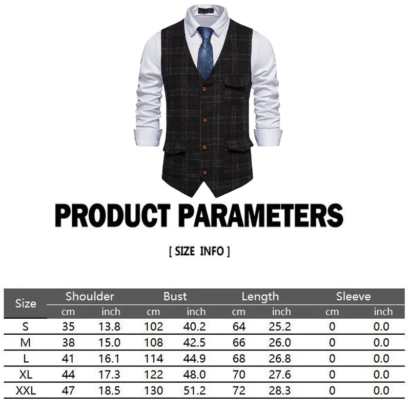 Gilet Costume Homme Ajusté - 4 Boutons - Taille Slim Pour Occasions Formelles Ou Décontractées - Cadeau Idéal Pour Mariage, Travail - 8