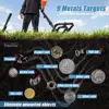 Foldable Underground Metal Detector TX-640 Adjustable Folding Metal Detector with High Accuracy Waterproof Search Coil LCD 5