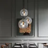 Modern Simple Dining Room Pendant Light Creative Personality Bar Caffee Glass Lamp Industrial Style Kitchen Bedroom Droplight 5