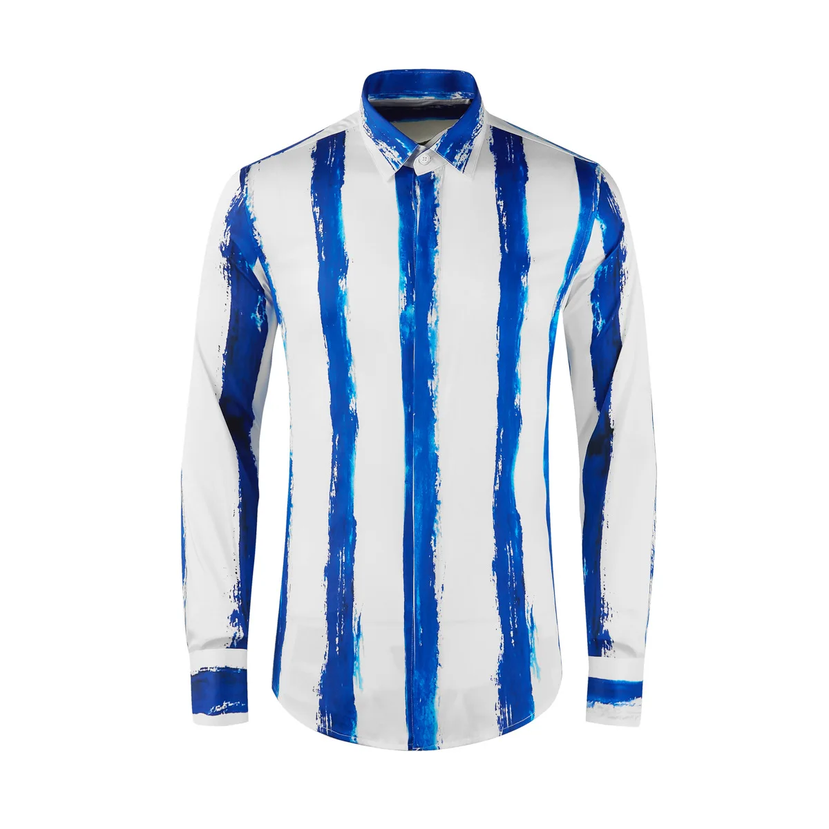 

High Quality Luxury Jewelry Men'S Shirts Good Selling Full Men Bowling Shirt Dress Shirts Pant Design Strips Images Shirt