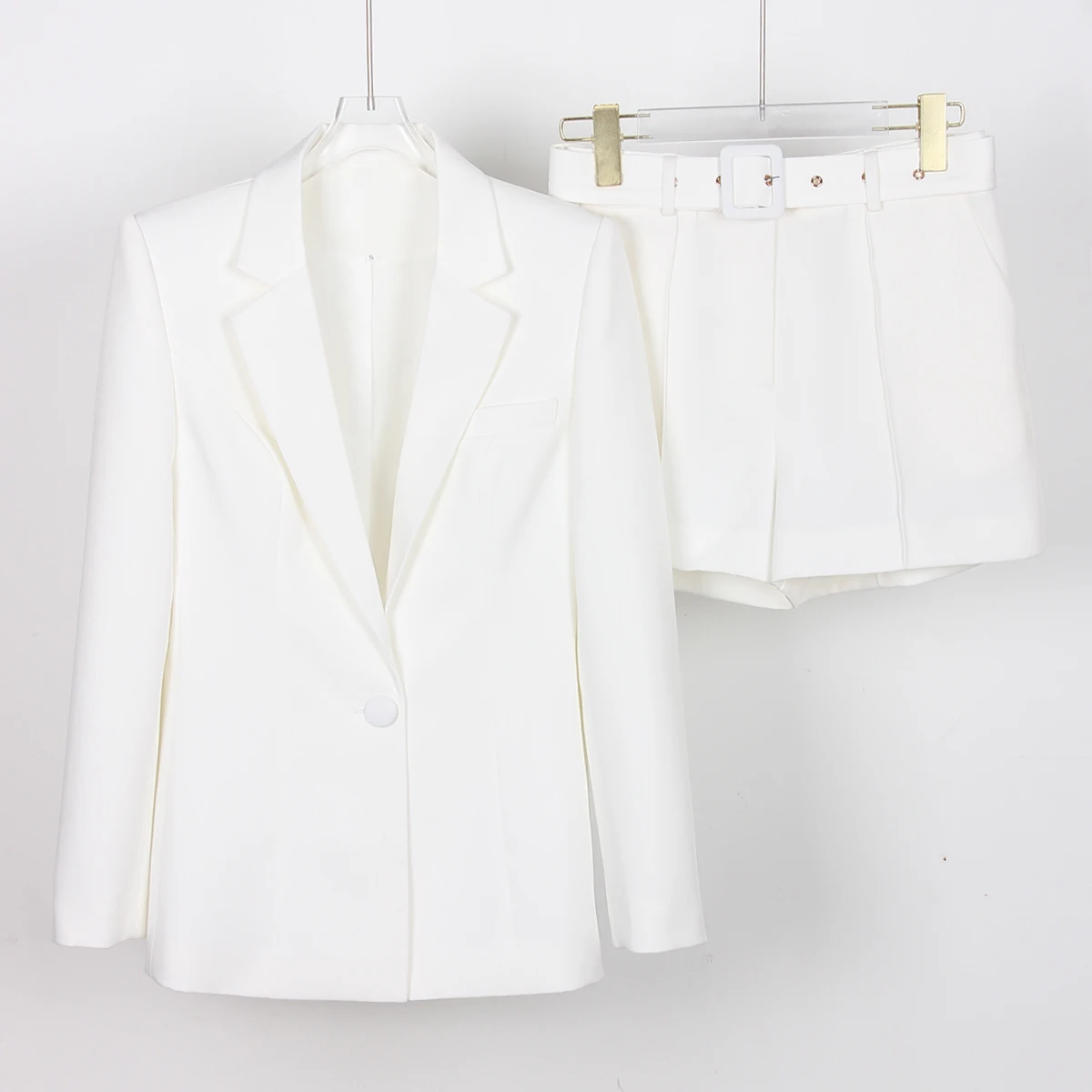 

Spring and Autumn 2023 New European and American High quality Simple and Comfortable Business Shorts Two piece Women's Dress