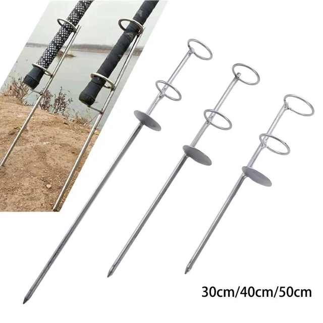 Portable Fishing Rod Holder Support Stainless Steel Ground Spike Rod Rest  Stand Anti-Rust Bank Fishing Ground Rod Holder Tackle - AliExpress