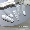 1PC 3D Silicone Nail Carving Mold English Letters Number Mould Stamping Design Gel Stencils DIY Manicure Accessory Tools 5