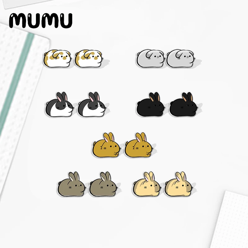 WEVENI Acrylic Easter Egg Bunny Earrings | Cute Dangle Rabbit Hare Jewelry For Women & Girls | Colorful Gift For Spring & Holidays - View #12
