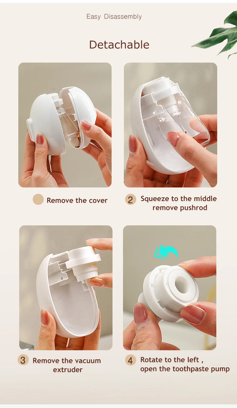 Wall Mounted Toothpaste Dispenser Automatic Tube Press Squeezer Toothpaste description image 9