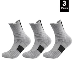 Men's Breathable Sports Compression Socks - Moisture Wicking High Elastic Tube - EU38-45(Normal) (3pairs Gray)
