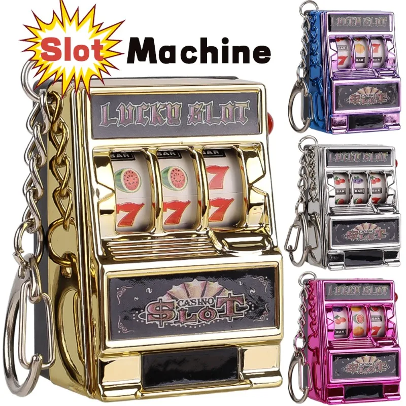 Mini Slot Machine Portachiavi Donna Uomo Retro Nostalgic Fruit Machine Portachiavi Giocattolo Quotidiano Decorazione Regalo Accessorio Creativo Per Gi