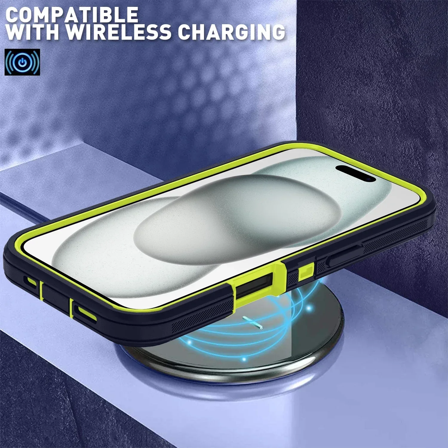 Armor Box Shockproof Defender Phone Case with Clip and Hard Back Cover