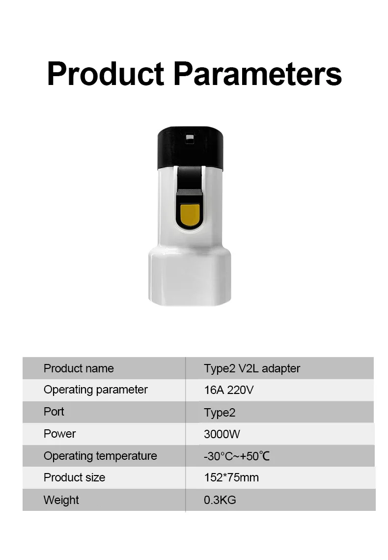 MCEVKELN V2L Adapter, EV Adapter von Fahrzeug zu Last| Typ 2 auf Schuko|16A 220V V2L Adapter Kompatibel mit MG4 IONIQ 5 Kona EV BYD| Vehicles-to-Load Typ 2 EV-Entlader zum Laden von Campingausrüstung