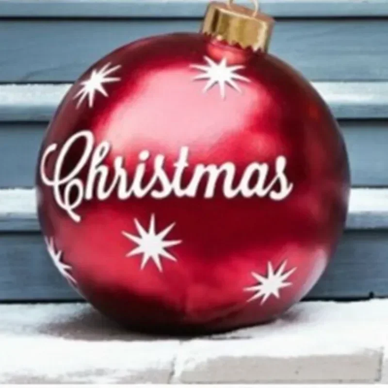 thumbnail image 1 of Bola inflable gigante de PVC para exteriores, 60 cm, para Navidad, 2024, para árbol de Navidad, regalo de Navidad, 2025, 1 of 5