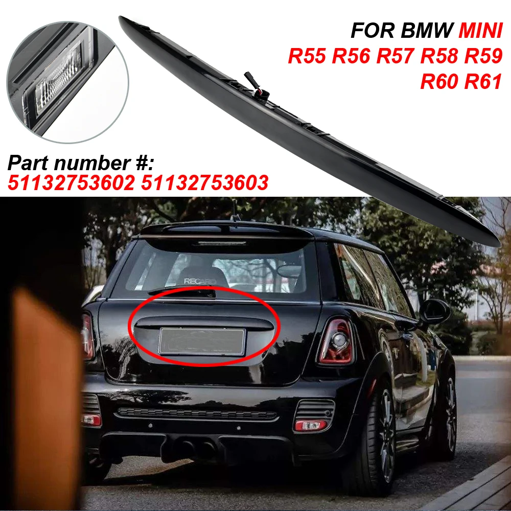 

51132753603 Chrome Hatch Rear Trunk Handle Replacement Compatible with For BMW Mini Cooper R55 R56 R57 R58 R59 Tail Gate Handle