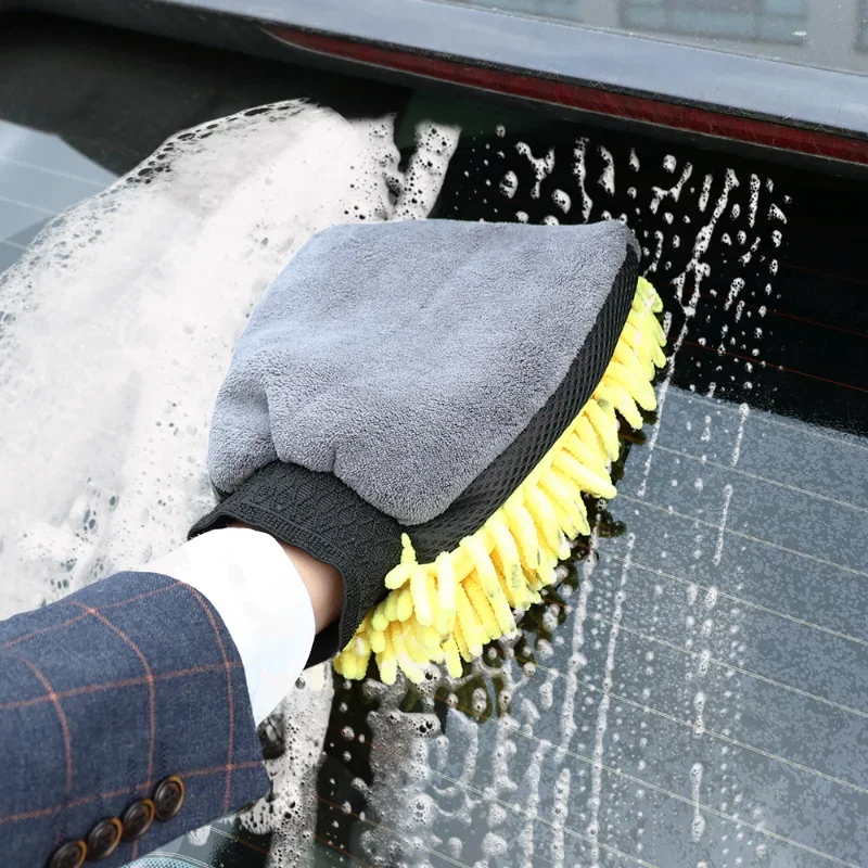 Car Wash Glove Ultrafine Fiber Chenille Microfiber Cleaning Glove Mitt Soft No Scratch Car Wash and Cleaning Tools Accessories