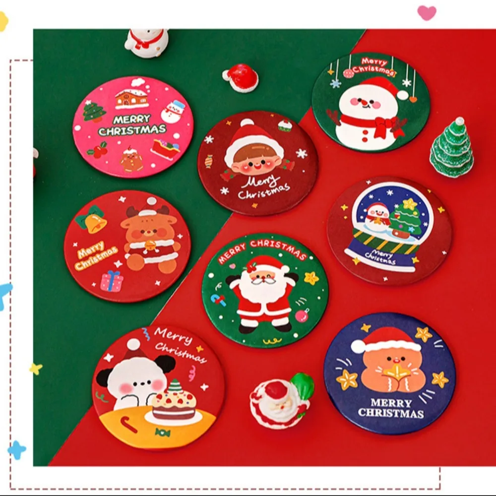 

High Definition Compact Pocket Mirror Cute Easy To Carry Hand-held Vanity Mirror Christmas Cartoon Pocket Make-up Mirror Women