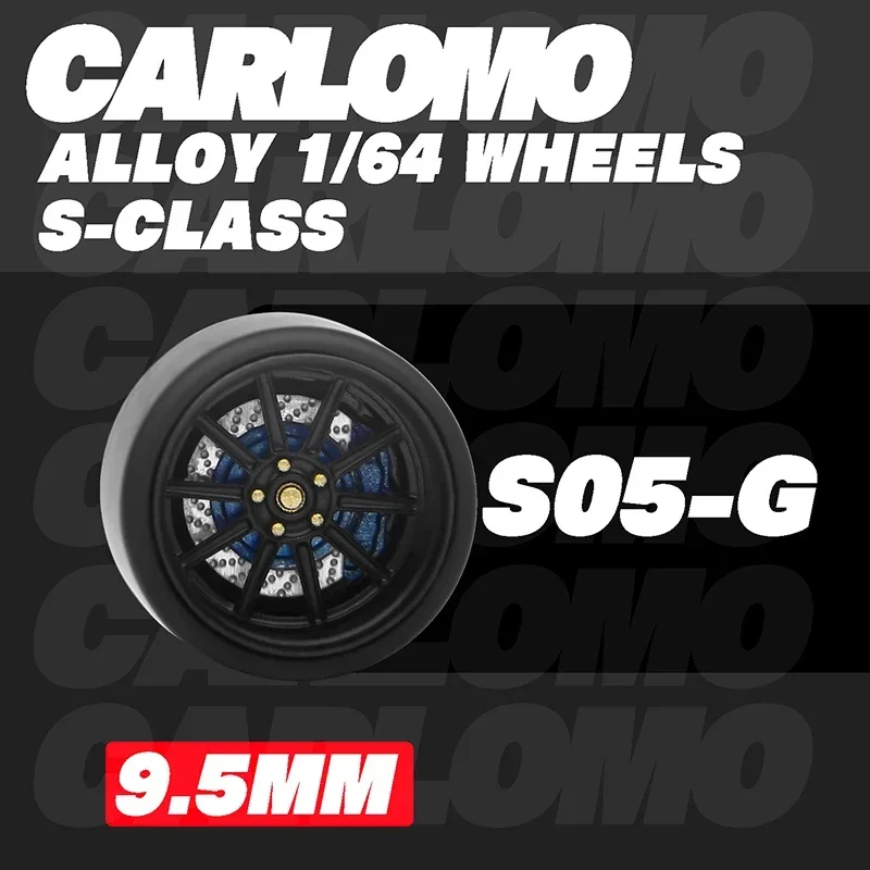 1/64 Alloy CARLOMO 9,5 mm Räder oder COOLCARIFUN 10,5 mm Rad mit Bremse und Reifen 1:64 Modellauto TLV/IG/HW Modifizierte Teile