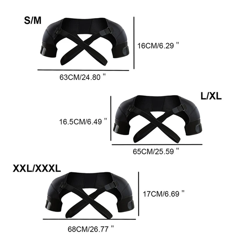 Double Shoulder Brace Support Belt Adjustable Pressurized Breathable Protective Shoulder Strap For Back Pain Relief shoulder support