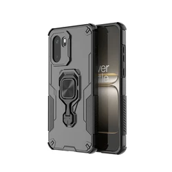 Enhanced Shockproof Armor Case with Magnetic Finger Ring and Phone Stand, Compatible with OnePlus 15R for OnePlus 15R (Black)