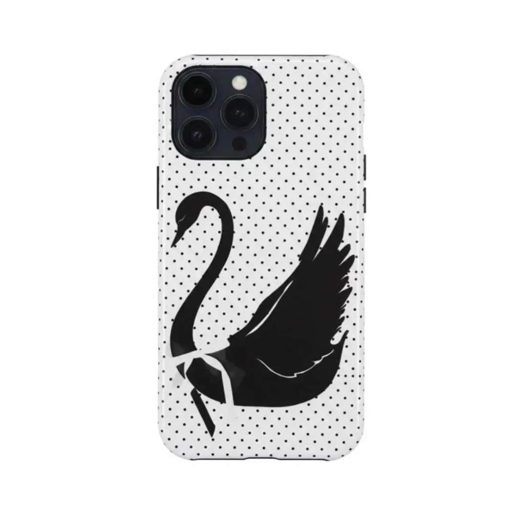 Luxury Lucky Lace White Swan Double-Layer Phone Case