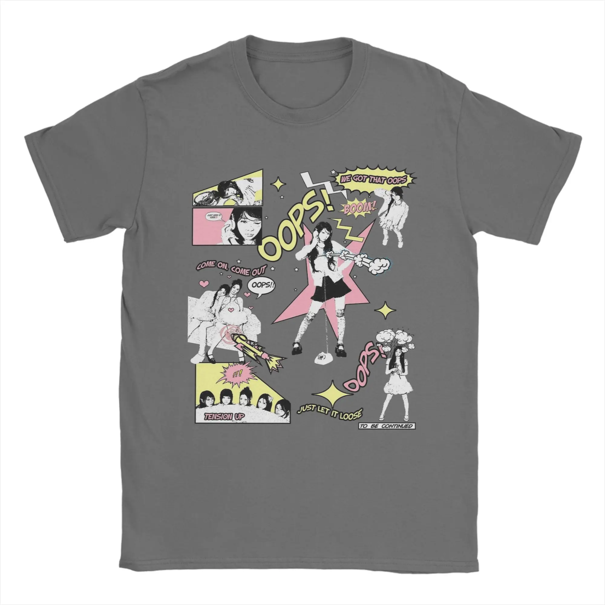 Illit Kpop Men's Funny Cotton Crew Neck T-Shirt, Short Sleeve