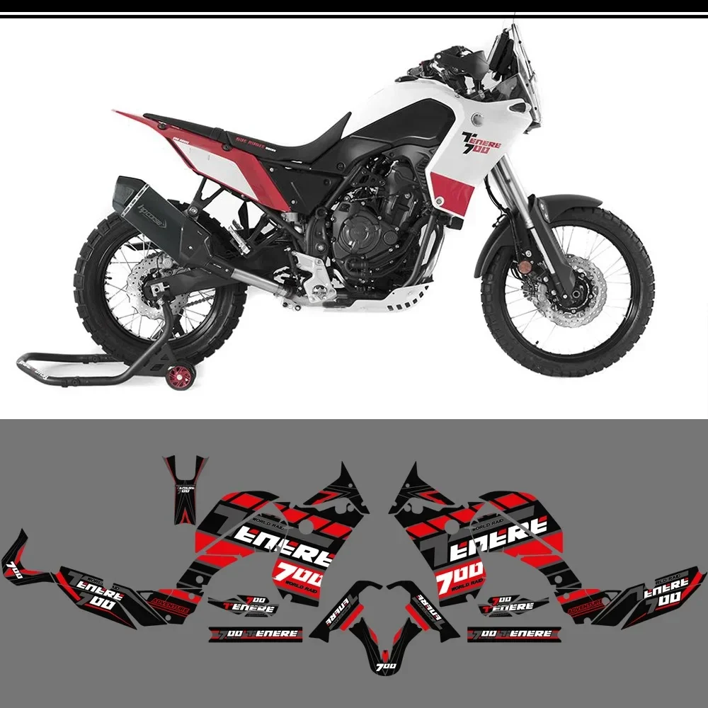 Tenere T700 Xtz700 Per Yamaha Tenere T700 Xtz 700 Adesivi Serbatoio Carburante Moto Pad Set Kit Protezione Bagagliaio Bagagli