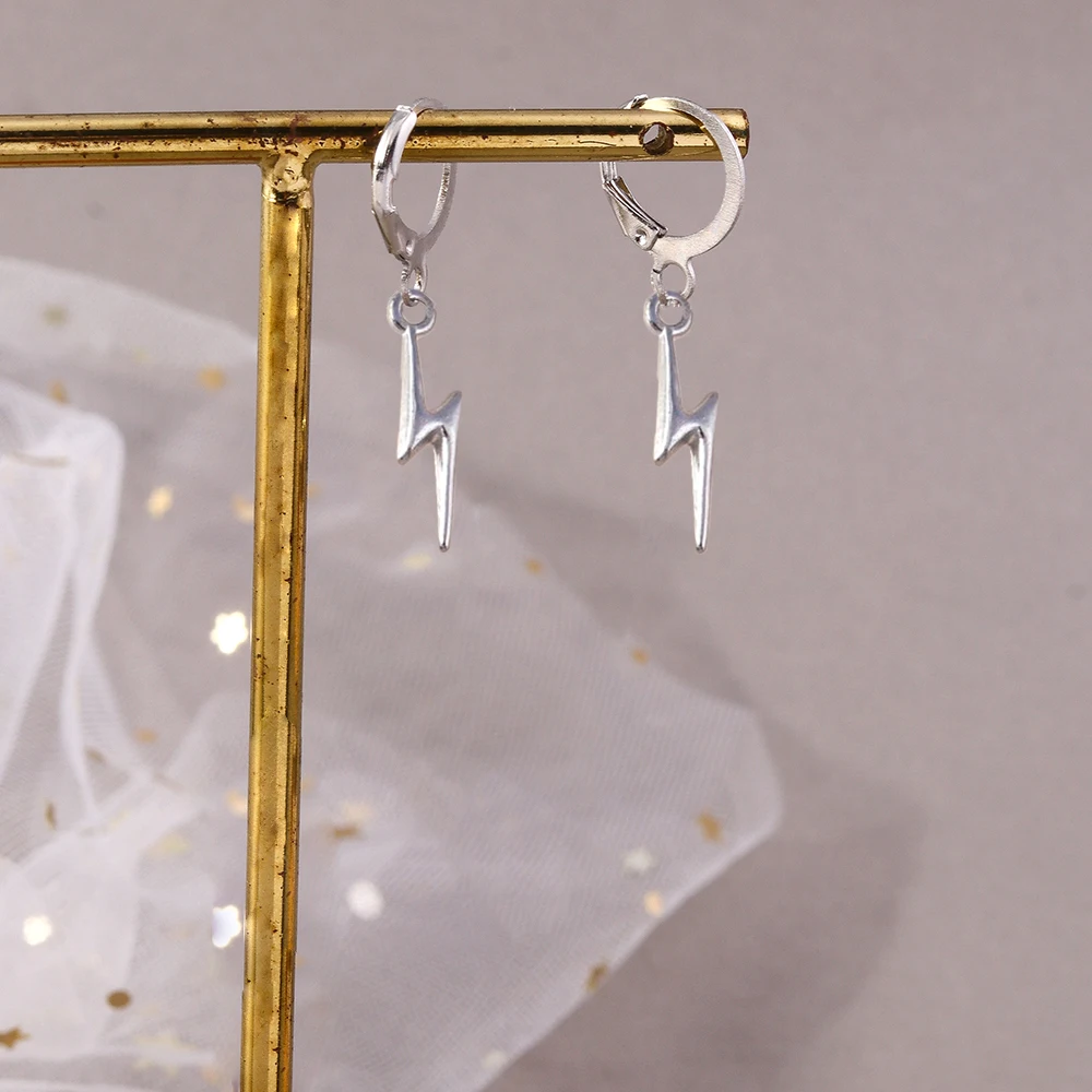 Orecchini Pendenti A Fulmine In Acrilico - Anni 80/90, Neon, Cavi, Leggeri - Accessorio Vintage Per Donna