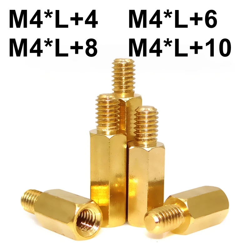 Computer and Circuit Board Pack of 20 jing Male to Female Thread Spacer Screws Brass Hex Standoff M4 x 15mm 6mm PCB Pillar for Drone Quadcopter 