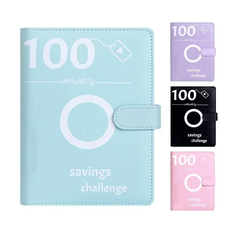 Envelope Notebook 6-hole Cash Envelopes Notebook Water-resistant Binder with 100 Envelopes Money Saving Challenge for Planning 5