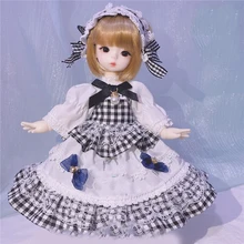

Exquisite Doll Clothes Lolita Dress 1/6 Doll Accessories 30cm Doll Casual Dress Maid Costume + Headband （Not Include Doll） New