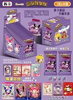 New 2025 Sanrio Hello Kitty Kuromi Melody Cinnamoroll Collectible Cards KawaiiCartoon Shining Game Trading Card Children Gifts 2