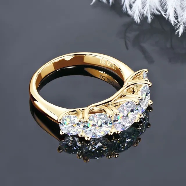 Moissanite Wedding Rings 925 Silver
