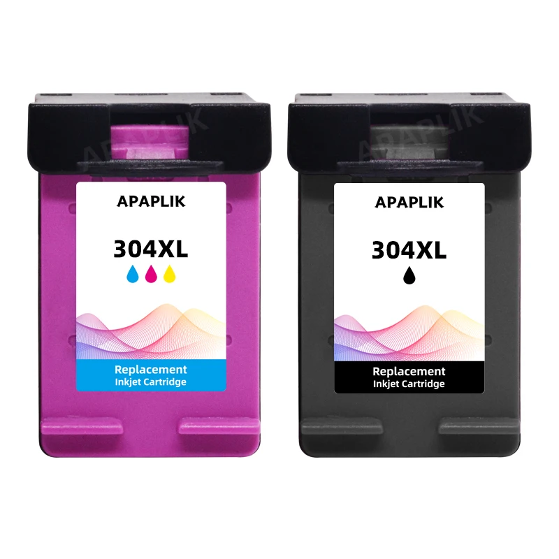 APAPLIK 2 Pack Remanufactured 304 XL Ink Cartridges For HP ENVY 5020 5030  5032 DeskJet 2620 2630 3762 3760 3750 3730 3764 3733