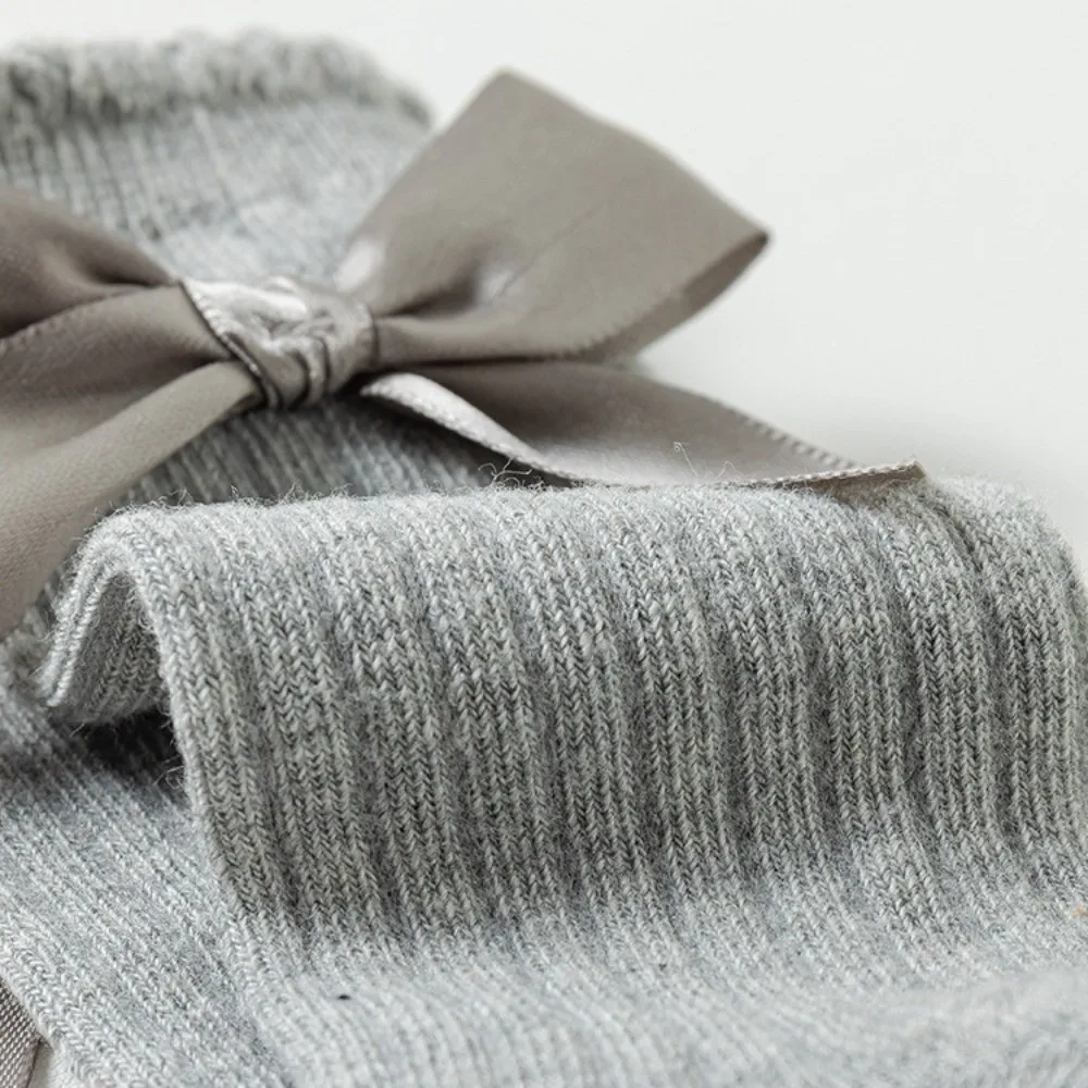 6 Pairs Fashion Long Baby Knee Socks Breathable Comfortable Kids Socks Anti-slip Soft Big Bow Hosiery Baby Clothing