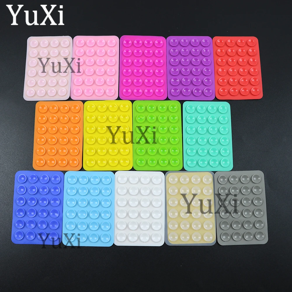 Suction Cup Silicone Phone Stand - Anti-Slip Rubber Pad Pack