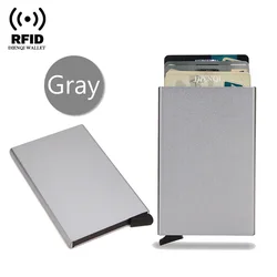 Sleek RFID-Blocking Minimalist Wallet - Black (Gray)