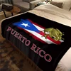Soft Warm Puerto Rico Flag Coqui Frog Pattern Flannel Blanket Car RV Travel and Cozy Ideal Gift for Birthday and Any Occasion 2