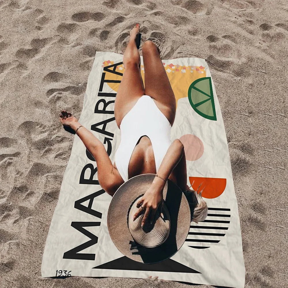 Cartoon Fruit Juice Mojito Aperol Spritz Beach Towel Colorful Bath Towels for Girl  Custom Sand Free Beach Yoga Spa Gym Pool 4