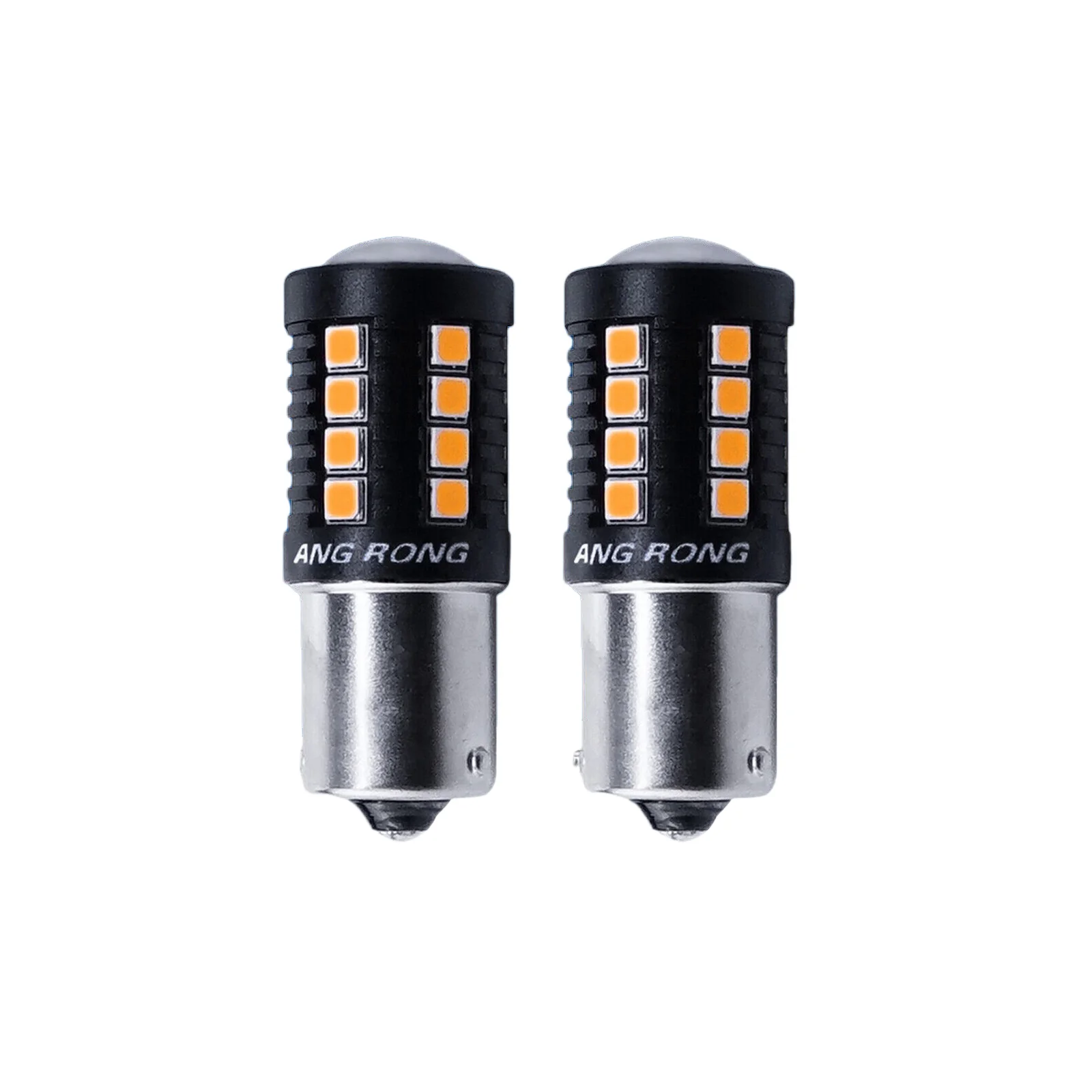 Eseastar S25 BAU15S PY21W 581 LED Lamp Amber Ingebouwde Sterke Canbus Geen Hyper Knipperen met Koelventilator 5000LM Extreem Helder Voor Auto Richtingaanwijzer Alleen Blinker, 2 Pack