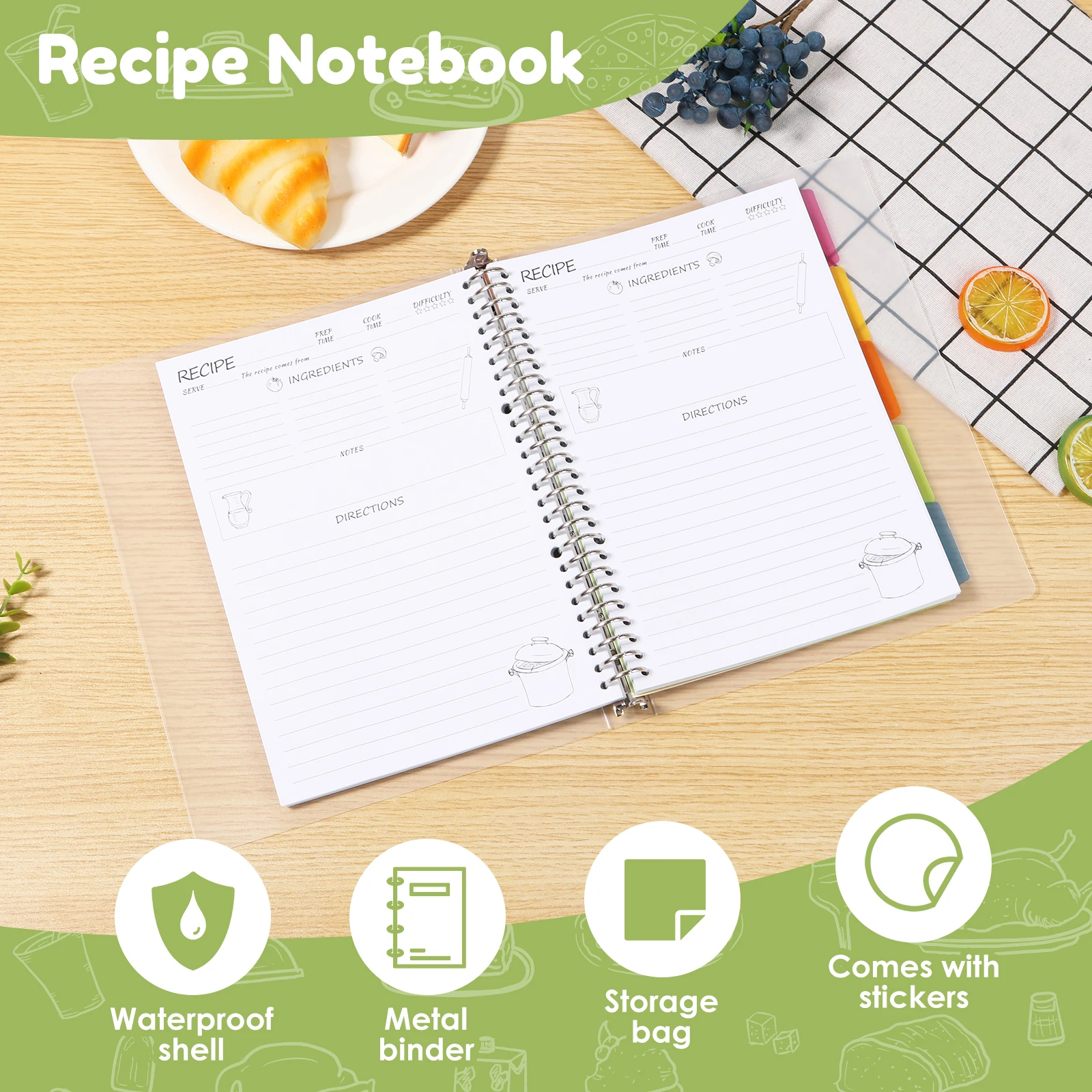 Personalized DIY Recipe Journal: Blank Notebook for Your Own Creations (80 Pages)