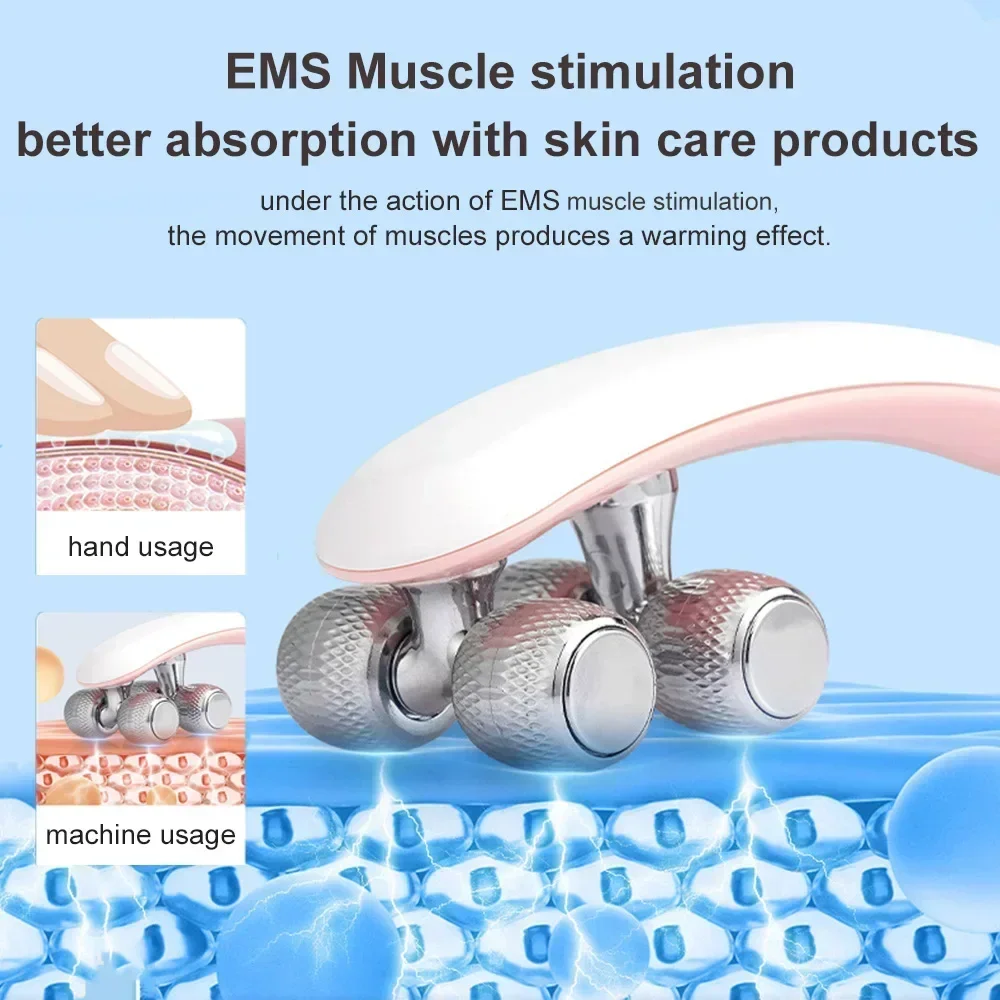 Face Massager Roller Y Shape Facial Lifting Device V Line Double Chin Remover Microcurrent RF Therapy Skin Care Machine