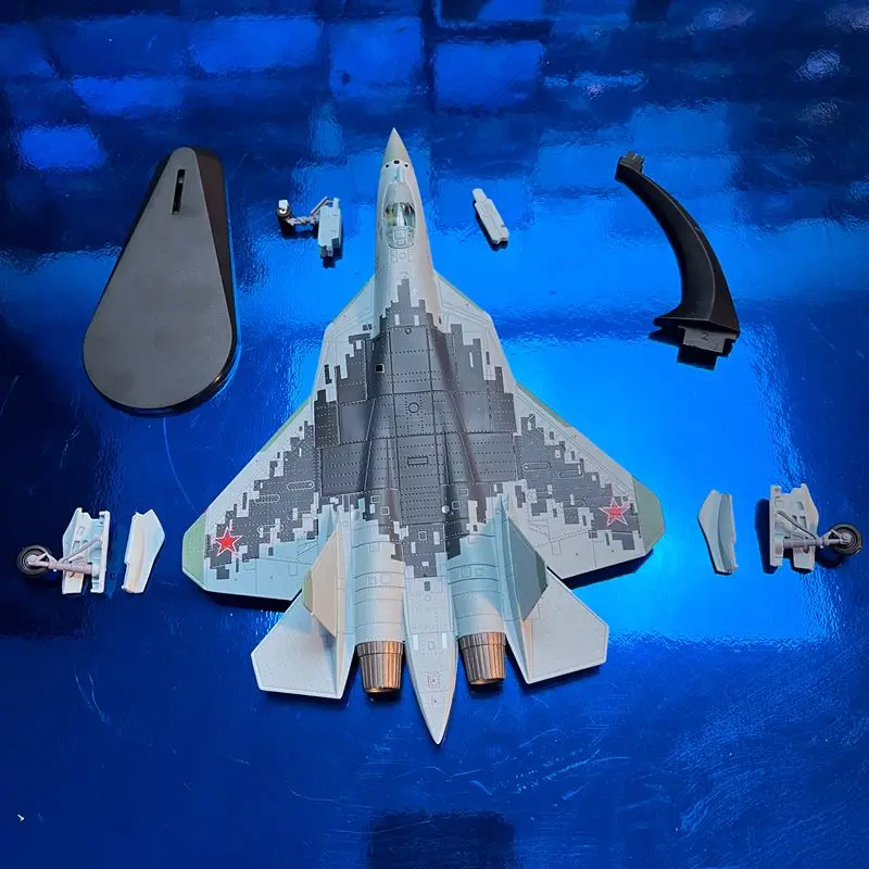 Alloy aircraft Russian SU-57 fighter finished metal model wheels are interchangeable with brackets