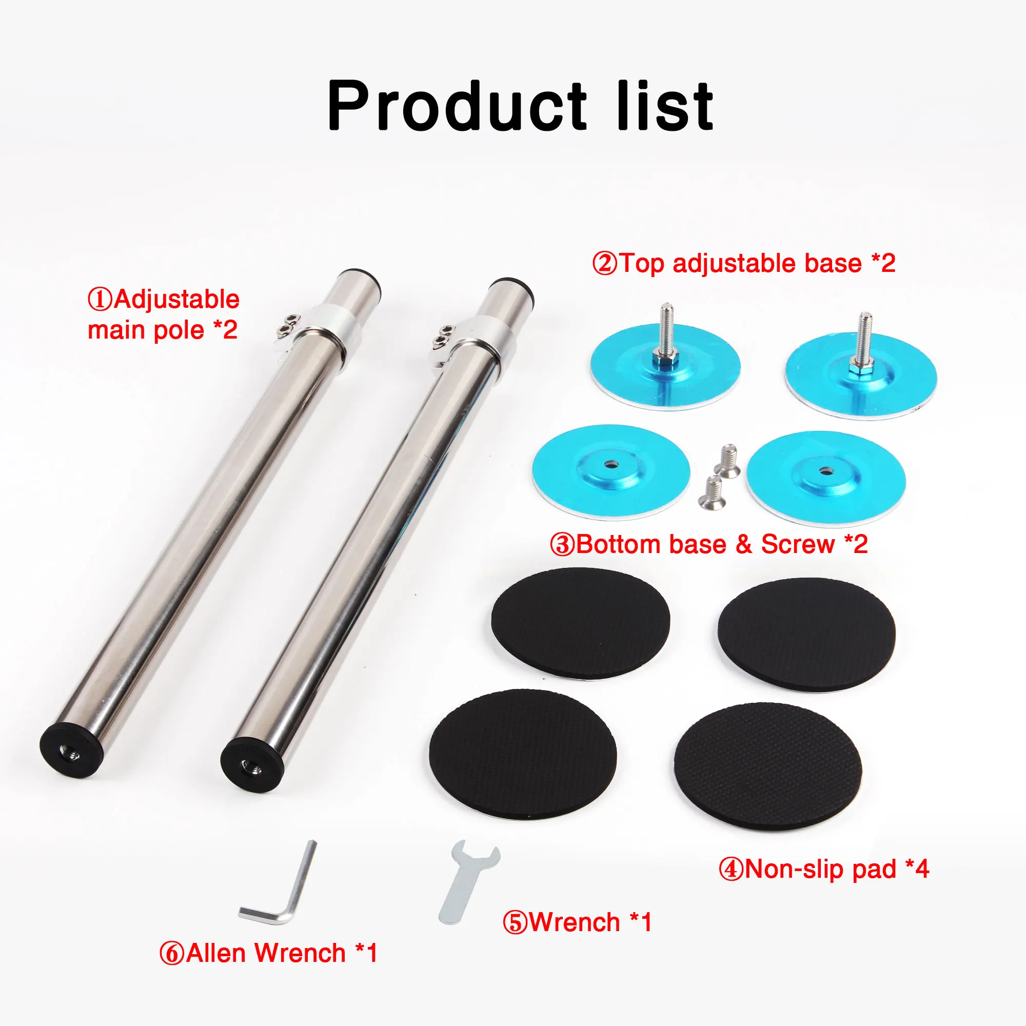 2 PCS Undermount Sink Brackets ST-2 Stainless Steel Adjustable Support Sink Legs Installation For Kitchen Sink(41-75cm)