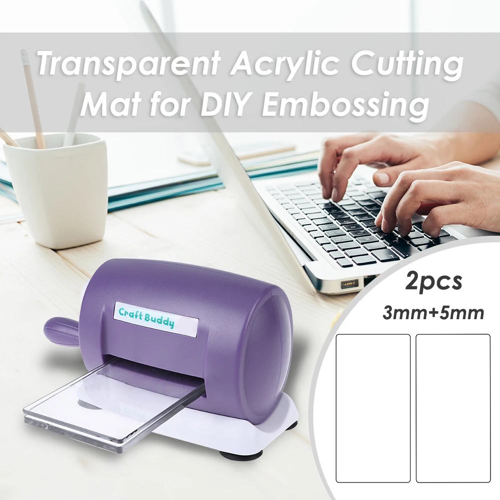 Acrylic Cutting Machine Gasket Transparent DIY Cutting Pads Standard Portable Replaceable 2 Sizes for Embossing Cutting Tool