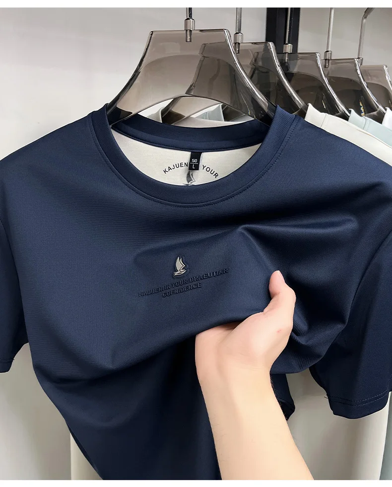 Modisches, mit Buchstaben geprägtes Kurzarm-T-Shirt hochwertige Markenqualität Herren-Sommer-Rundhals-Shirt lässig neu leicht atmungsaktiv luxuriöses Oberteil – Detail 12