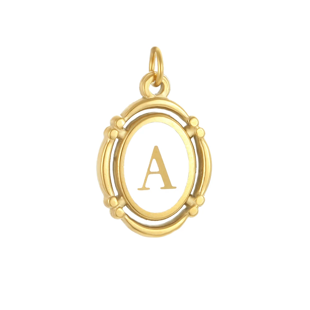 Minimalistischer Modestil, goldfarben, Initialen-Anhänger, Damen-Edelstahl, DIY-Halskette, Schlüsselanhänger, Zubehör, Damenschmuck, 2025 – Detail 5