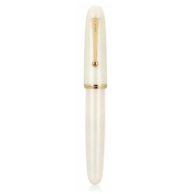 Luxury Ivory Resin Fountain Pen with Large Converter and Elegant Design