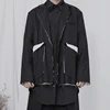 The spring of 2023 the new suit men's original popular logo coat flash design  wind stitching loose suit black and white 2