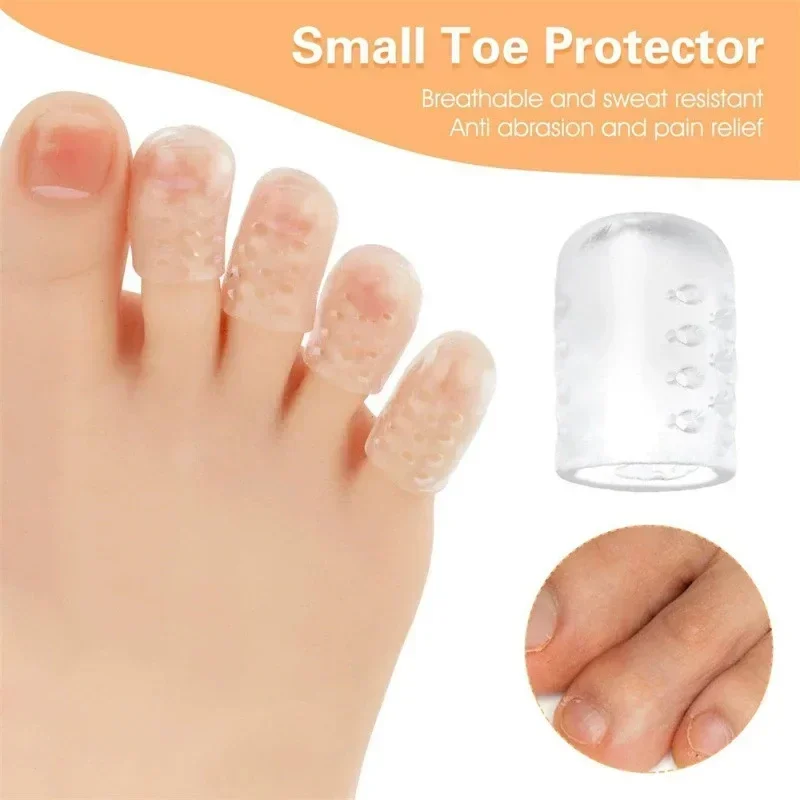 High Elastic Silicone Anti-Friction Toe Protector Prevents Blisters Transparent Toe Protection Cover Breathable Shoe Accessories