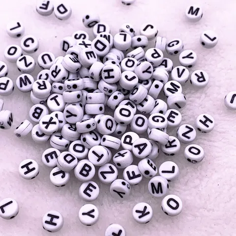 7x4mm Multicolour Oval Shape Letter Acrylic Loose Spacer Beads for Jewelry Making DIY Handmade Bracelet Accessories