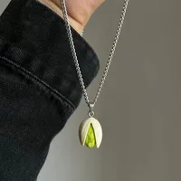 Collier pendentif pistaches à la mode, pièces de bijoux portables et confortables pour un usage quotidien et les Occasions spéciales 1