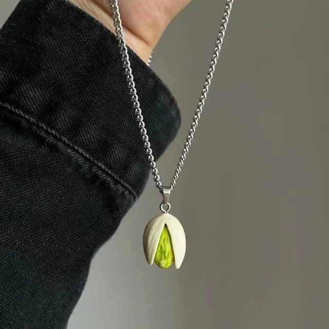 Collier pendentif pistaches à la mode, pièces de bijoux portables et confortables pour un usage quotidien et les Occasions spéciales 1
